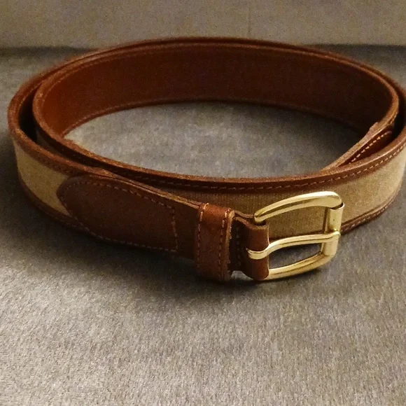 Coach | Accessories | Coach Leather Cotton Belt | Poshmark